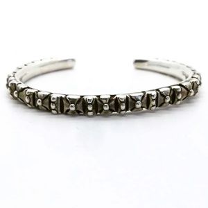 Silver Tennis Bracelet with Dark Stones